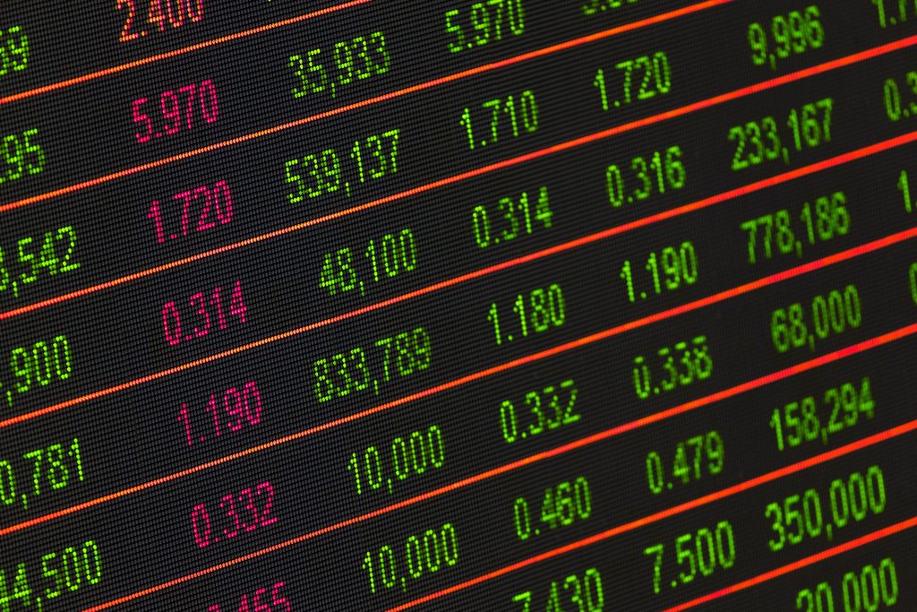 Stock exchange board, representing UCSTAK's Real-Time Wallboards feature.