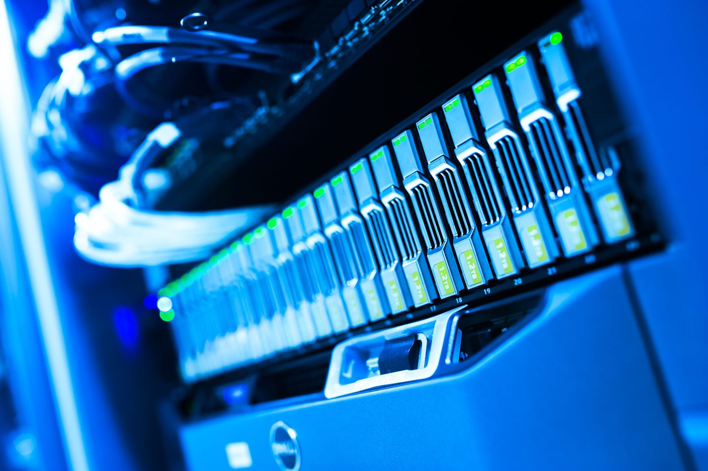 Light on computer hardware, representing UCSTAK's Deployment Options feature.