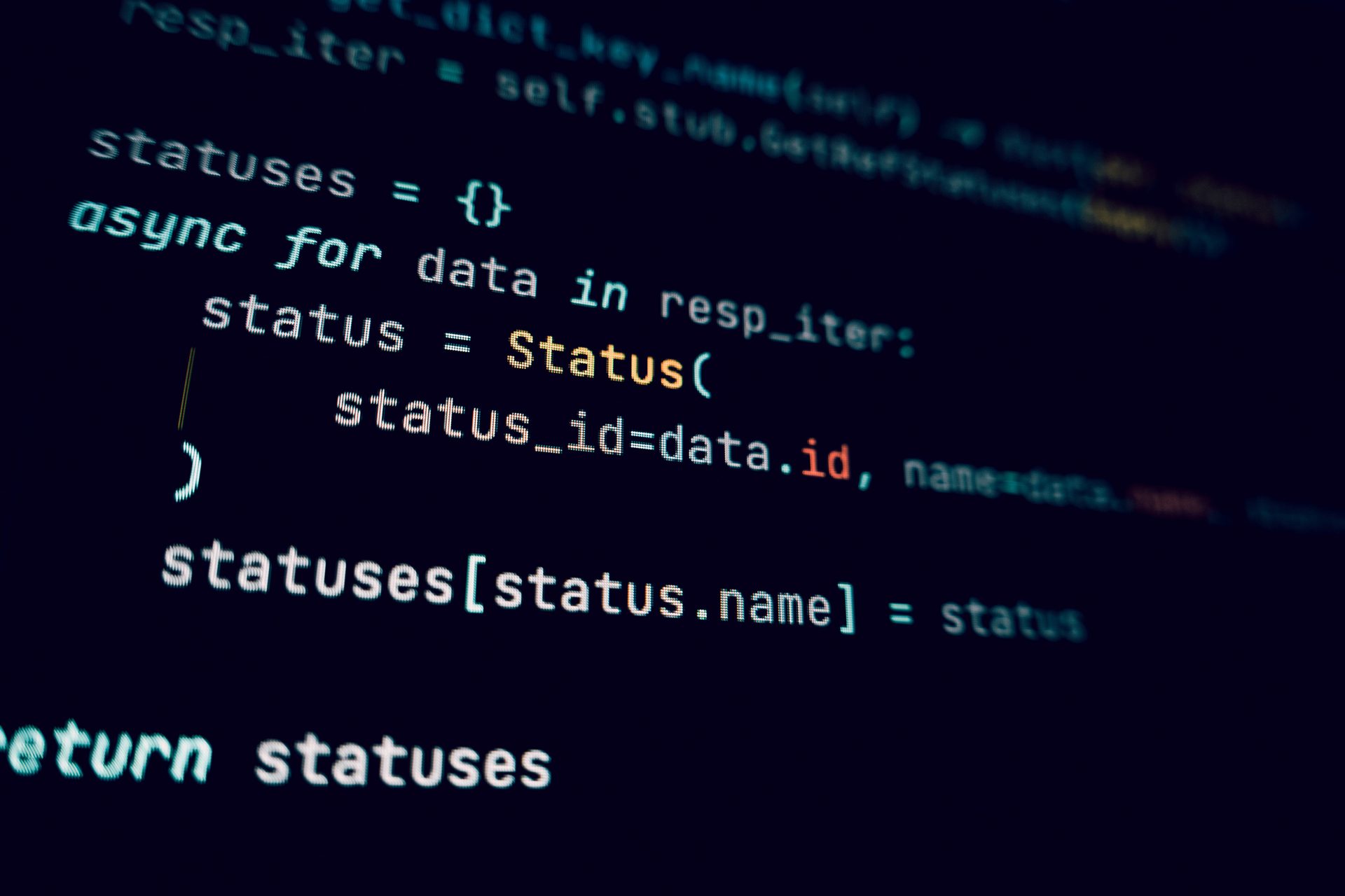 Screen with code, representing UCSTAK's Open API & Webhooks feature.