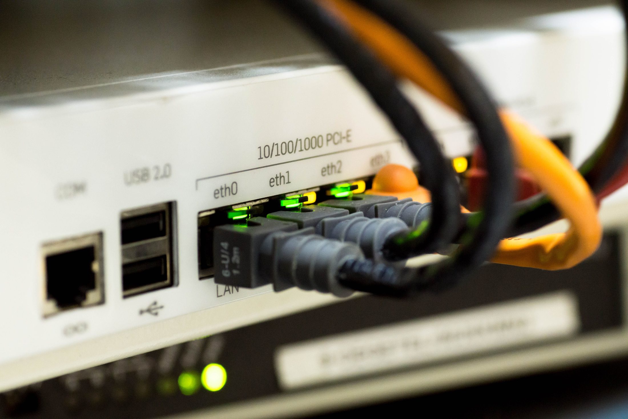 White Switch Hub Turned on White switch hub turned on, representing UCSTAK's Network Requirements & Readiness Check feature.